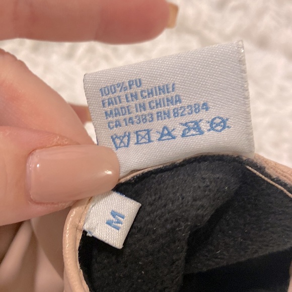 Blush Pink Pleather Gloves - Picture 4 of 4